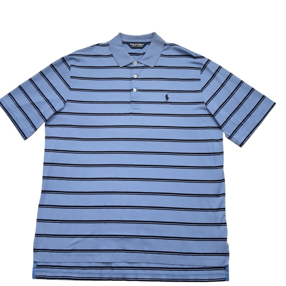 Ralph Lauren Polo Golf Light Blue Striped Polo Shirt Men’s L